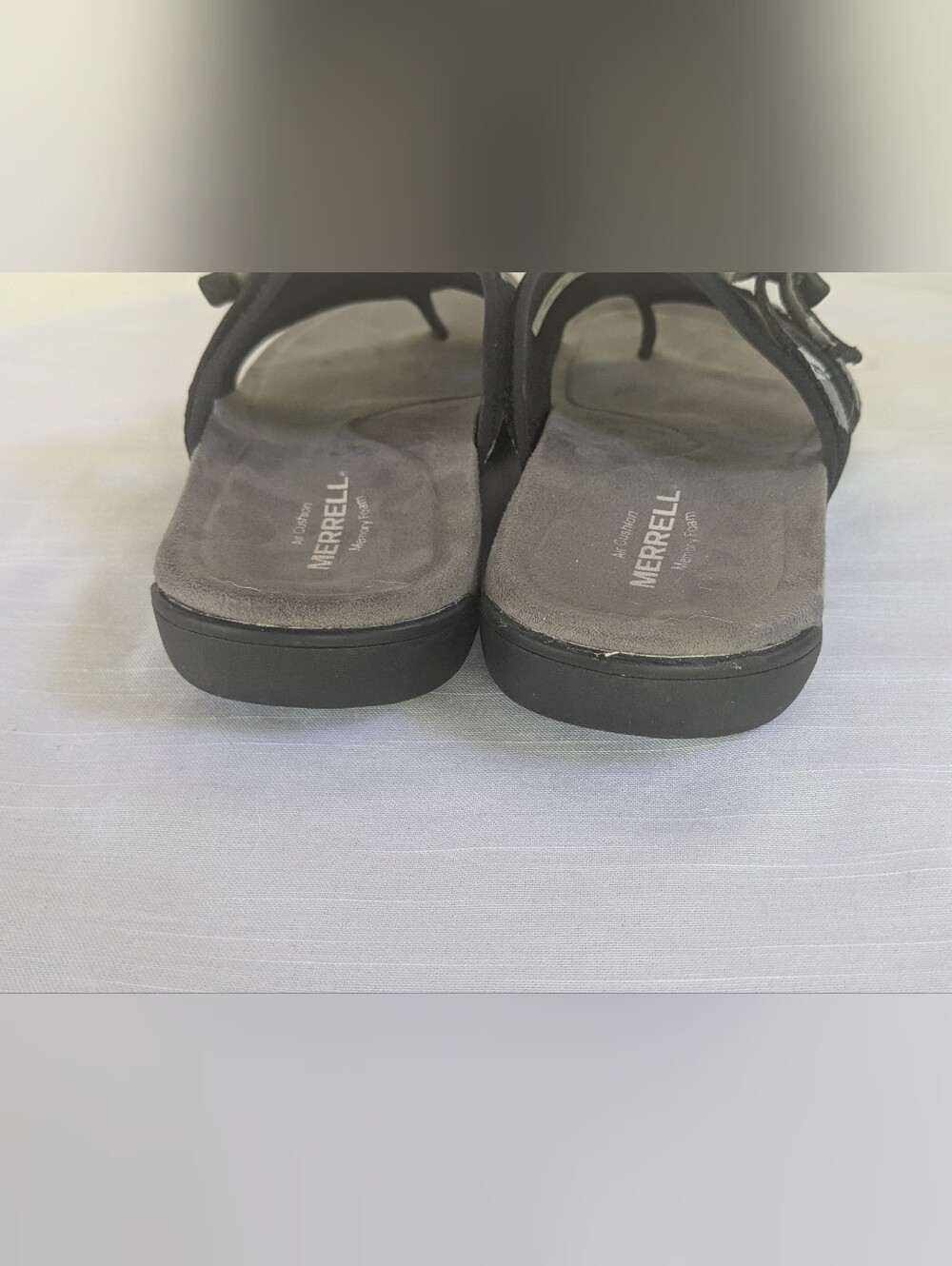 Merrell Men's Black and Gray Slip-On Sandals with Adjustable Strap Sz 8 - Picture 4 of 10